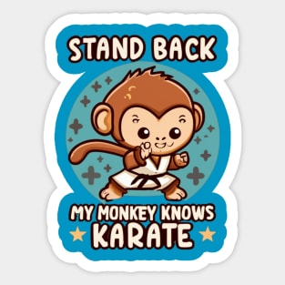 Karate Monkey Sticker